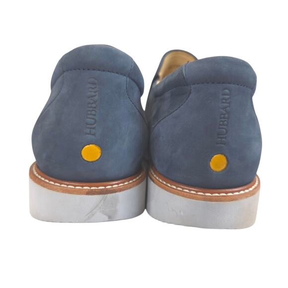 Samuel Hubbard Mens Navy Blue Suede Slip On Casual Shoes Size 9.5 Missing Insole - Picture 5 of 14